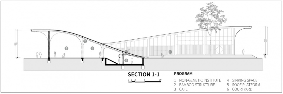qionglai bamboo pavilion by uno architects lin rong studio