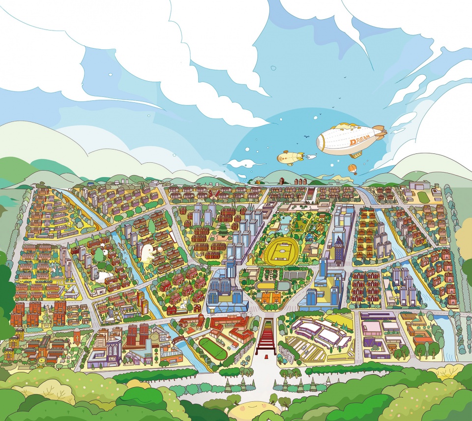 Pulo Ideal Park Market Horizon and Atmosphere Landscape
