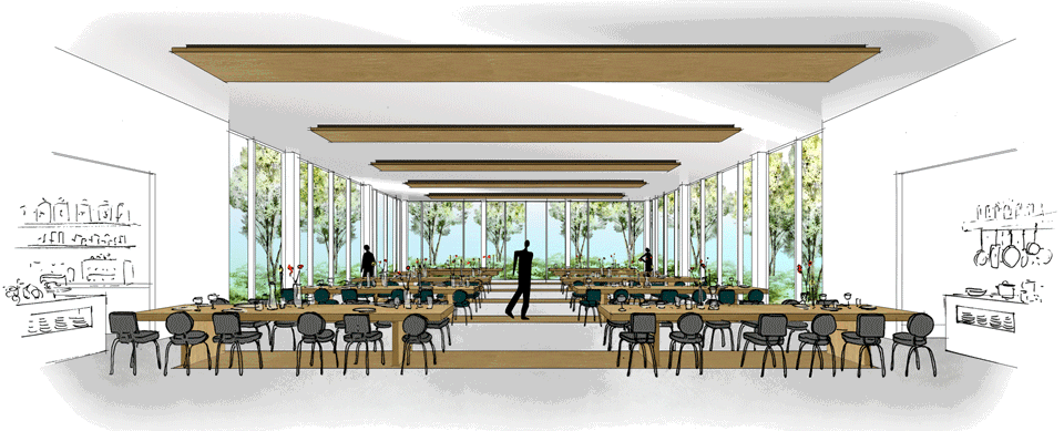 Café restaurant Renilde and Event room Coert concrete