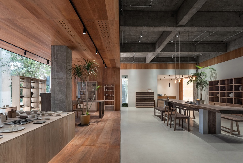 nanjing wood ink exhibition hall by fanaf