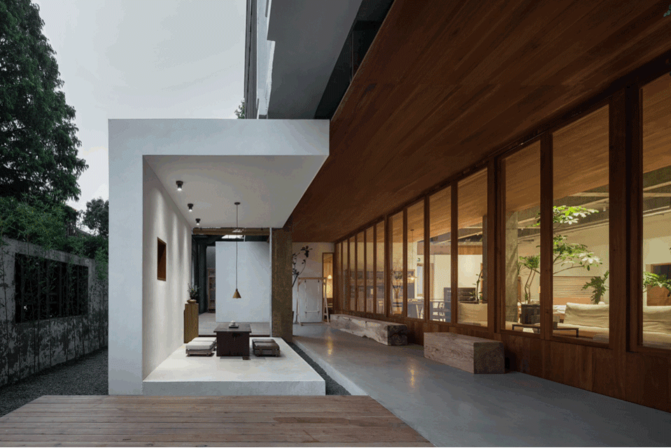 nanjing wood ink exhibition hall by fanaf