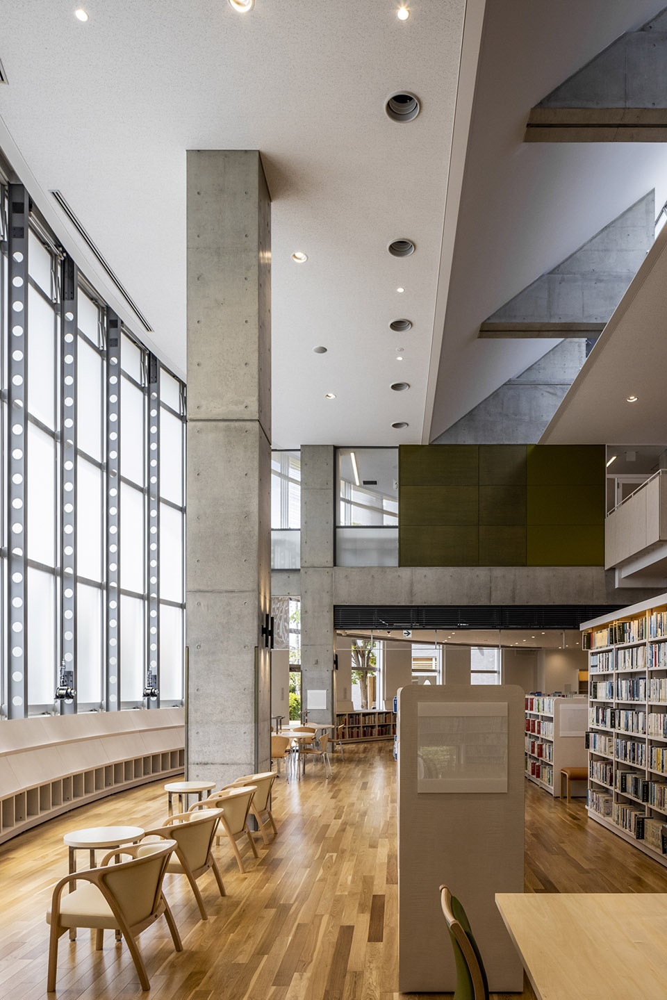 ebina city arima library kadozawabashi community center by mikami architects
