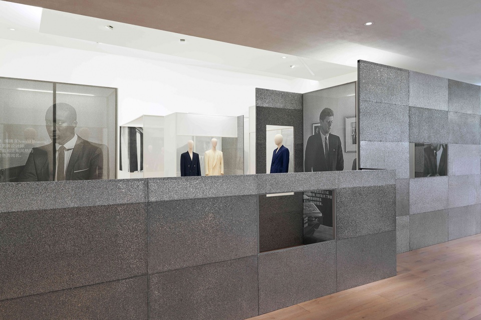 spatial design of modern and functionality mens fashion life in the 20th century by greyspace architects