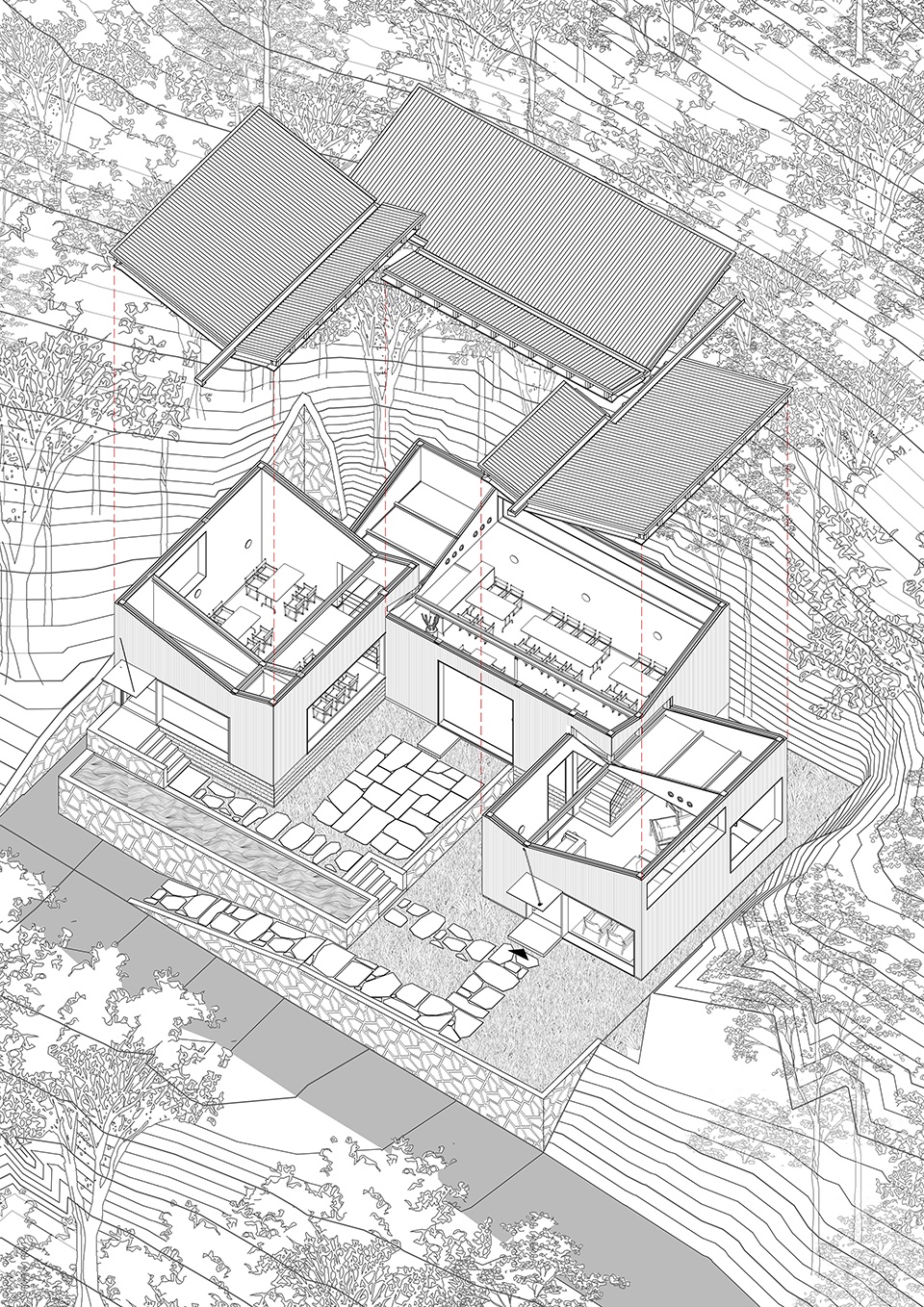 Reception on Three Terraces China by Continuation Studio