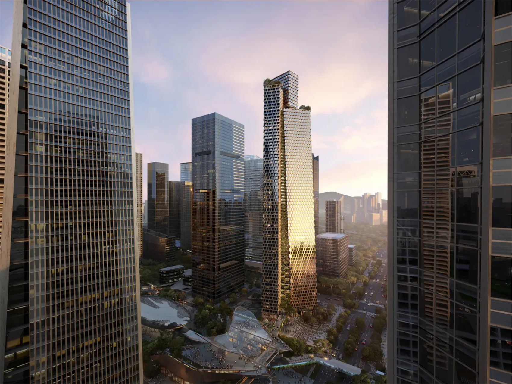 big wins the competition to design qianhai prisma towers in shenzhen