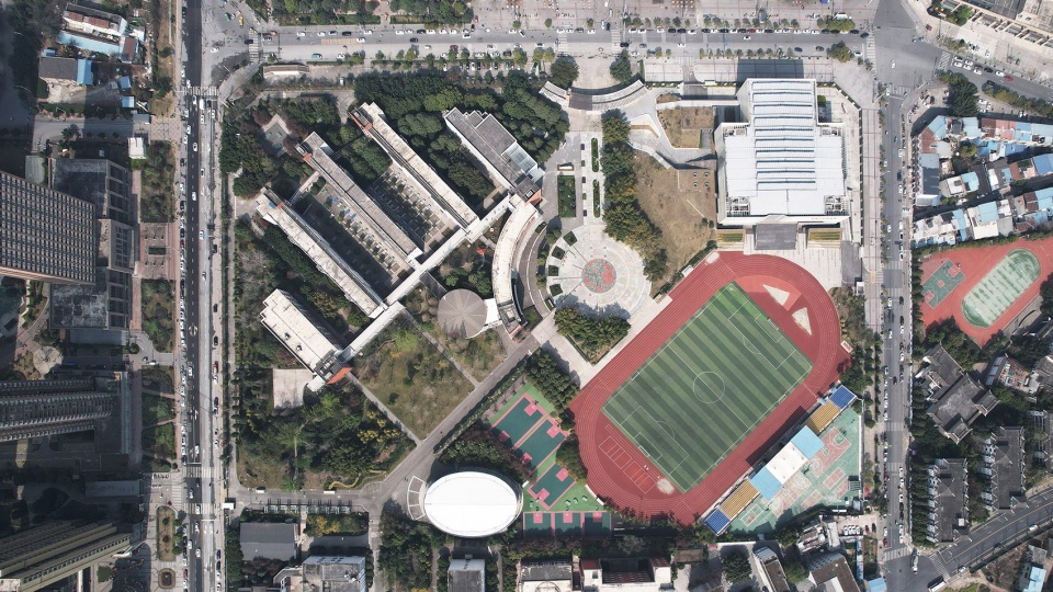 Longquan High School Gymnasium China by China Southwest Architectural Design and Research Institute Corp Ltd