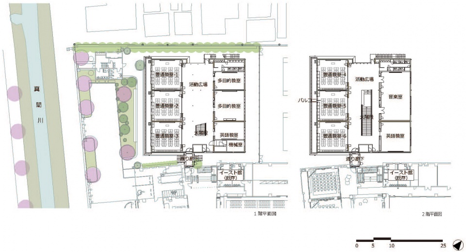 showa gakuin elementary school west wing by nikken sekkei ltd