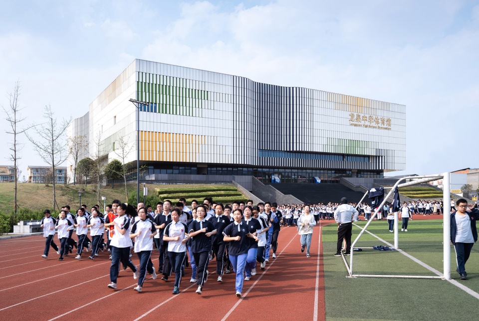 Longquan High School Gymnasium China by China Southwest Architectural Design and Research Institute Corp Ltd