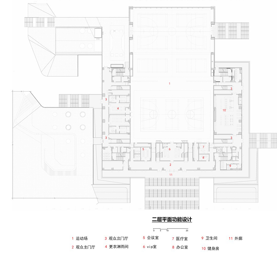 Longquan High School Gymnasium China by China Southwest Architectural Design and Research Institute Corp Ltd zq2
