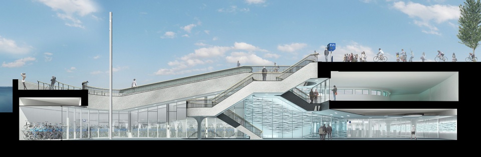 bicycle parking stationsplein amsterdam by wurck