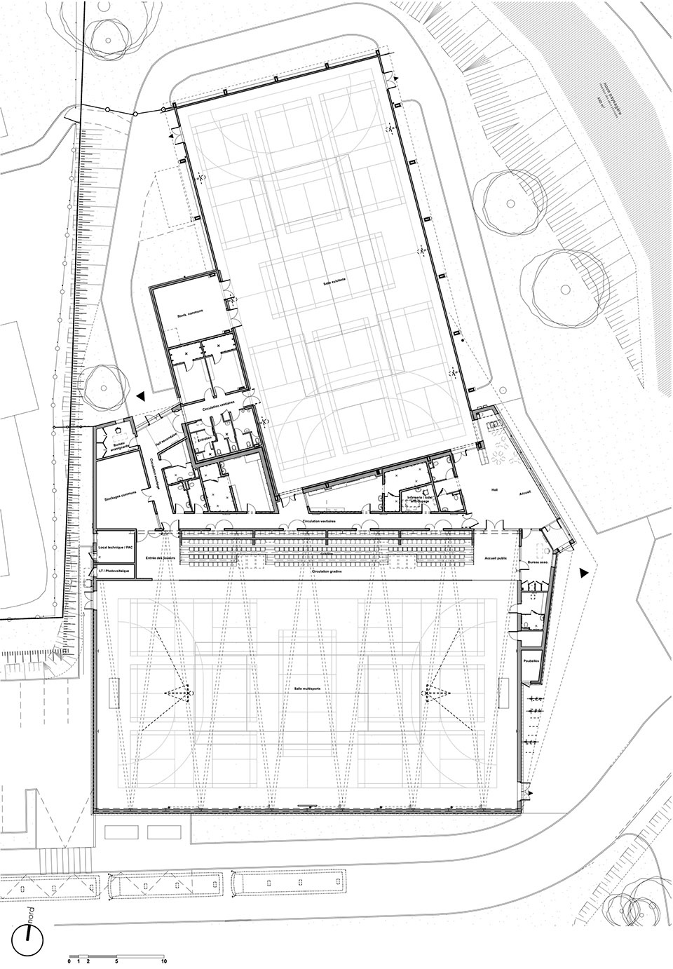 Renovation and extension of the Coum sports complex by ENO Architectes