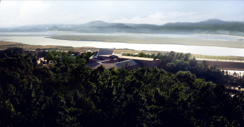 tongguan kiln site museum by luo jin studio