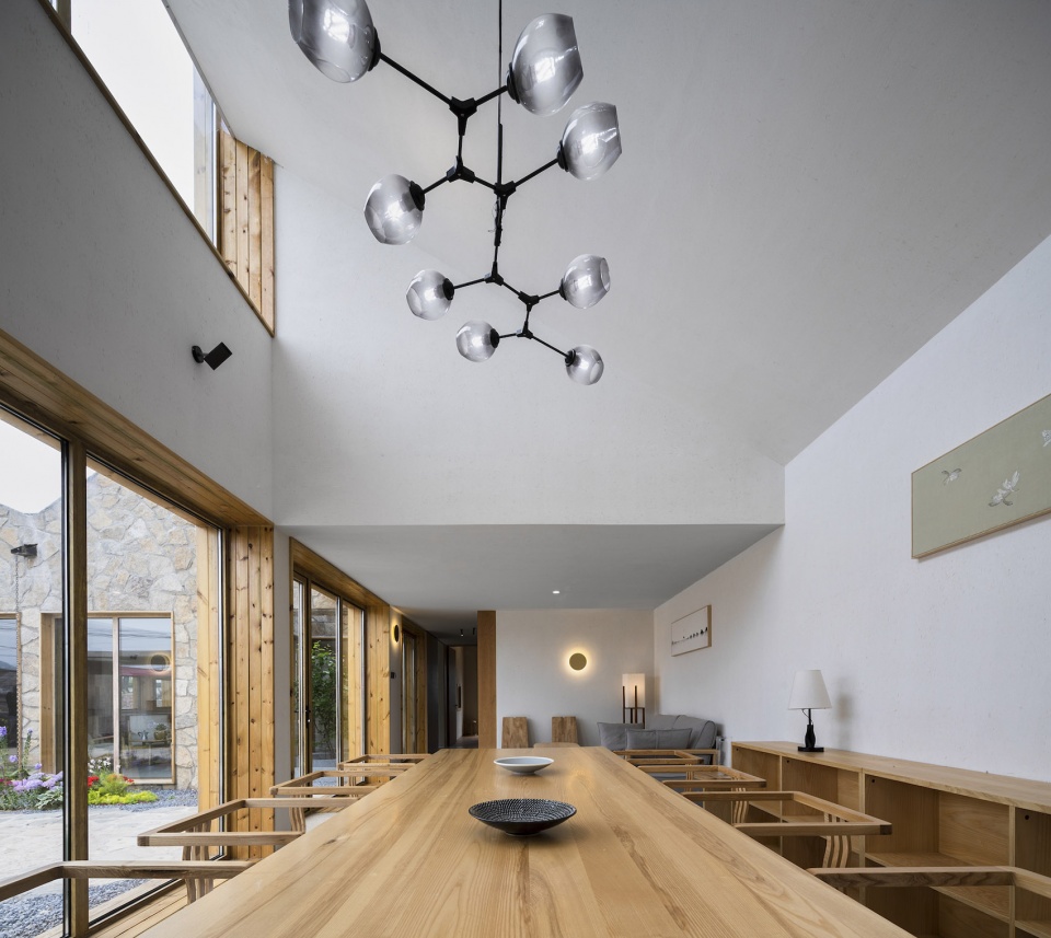 Folding Roof Courtyard China by MAT Office