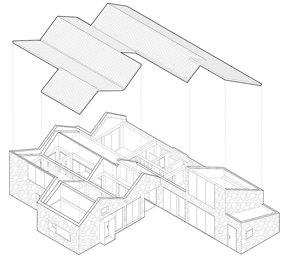 Folding Roof Courtyard China by MAT Office