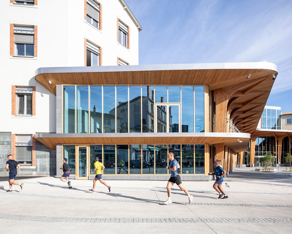 The Canopy Michelin Headquarter s Renovated Reception Area by Encore Heureux Architectes Construire and Base
