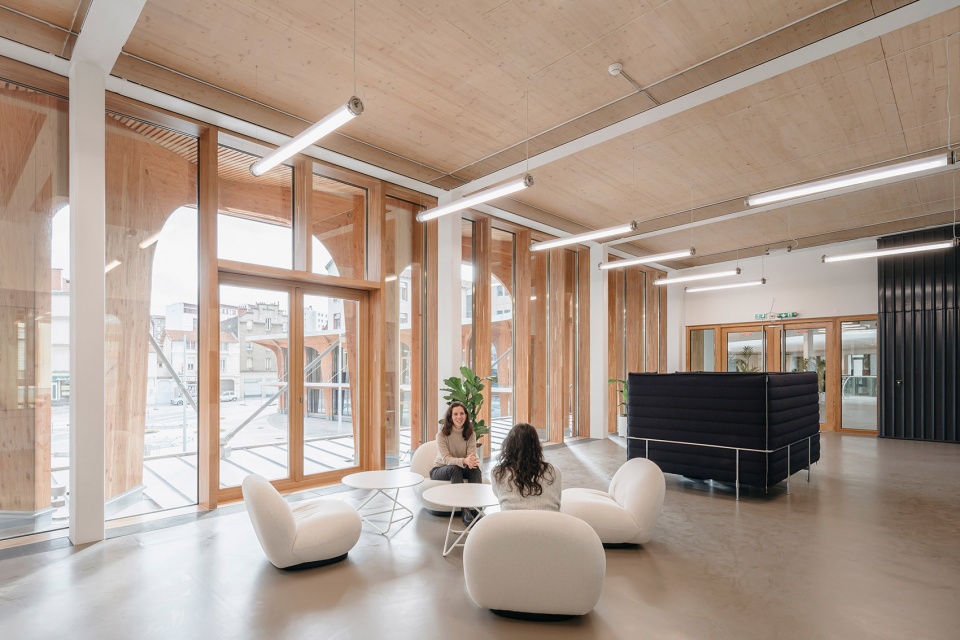 The Canopy Michelin Headquarter s Renovated Reception Area by Encore Heureux Architectes Construire and Base