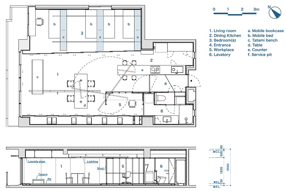 Flat renovation in Sakurazaka by Masaaki Iwamoto Masaaki Iwamoto Laboratory ICADA