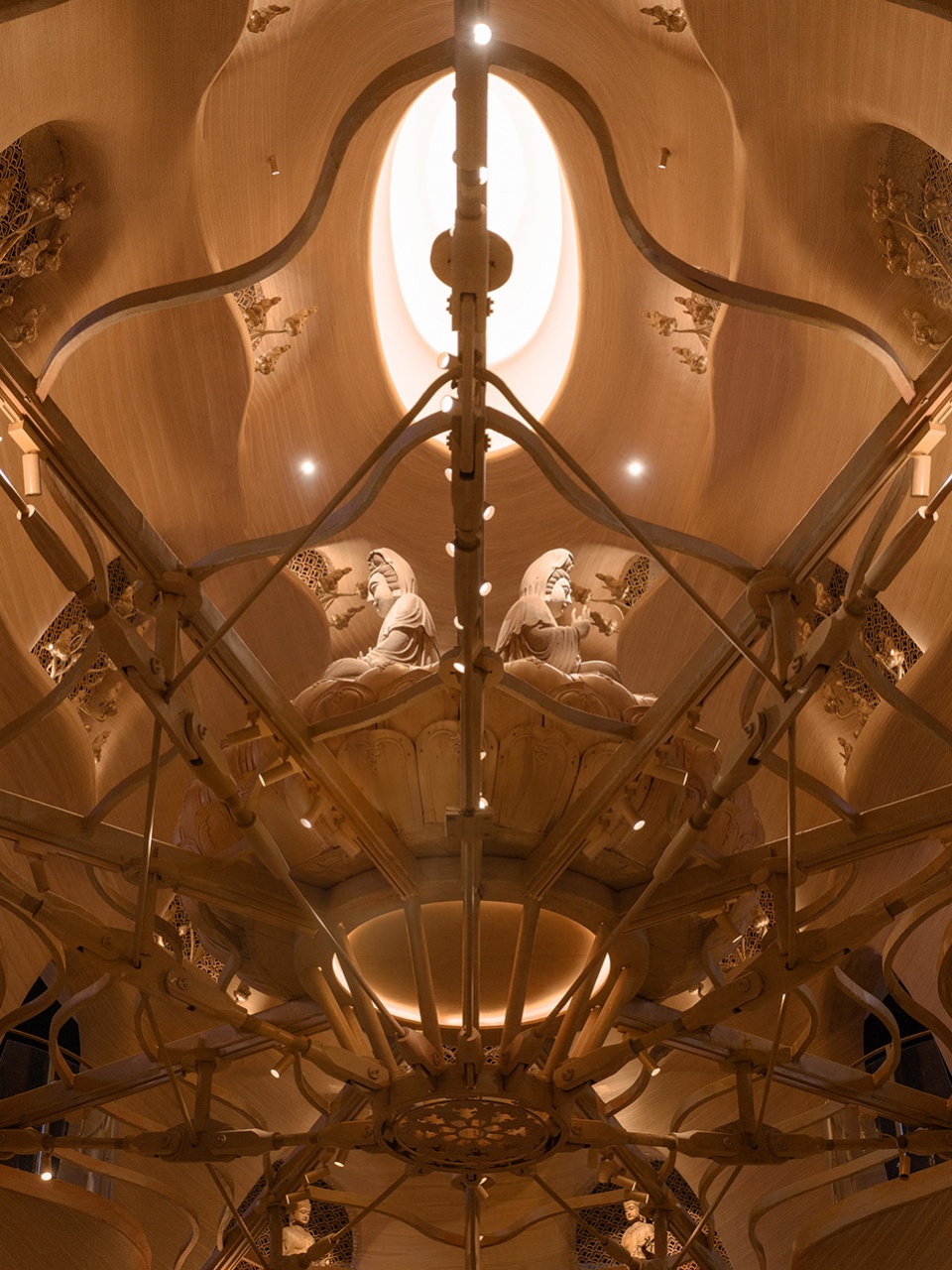 zushan ji xin monastery wood buddha statue museum by archstudio