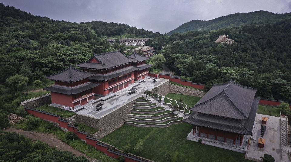 zushan ji xin monastery wood buddha statue museum by archstudio
