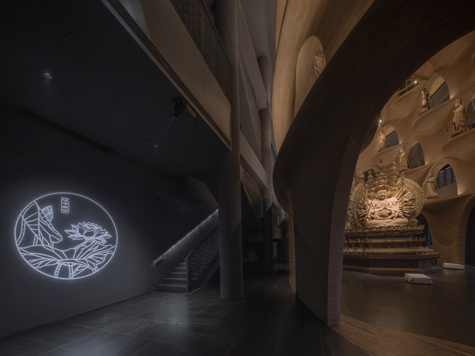 zushan ji xin monastery wood buddha statue museum by archstudio
