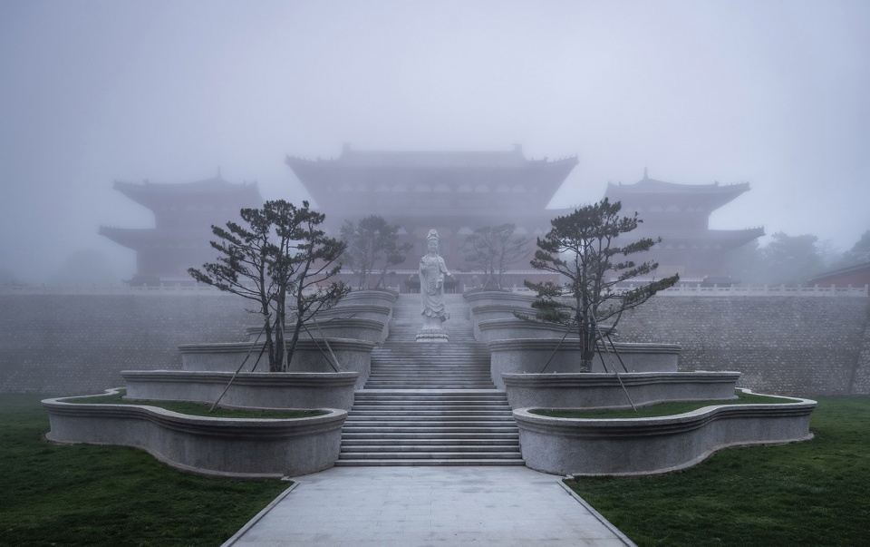 zushan ji xin monastery wood buddha statue museum by archstudio