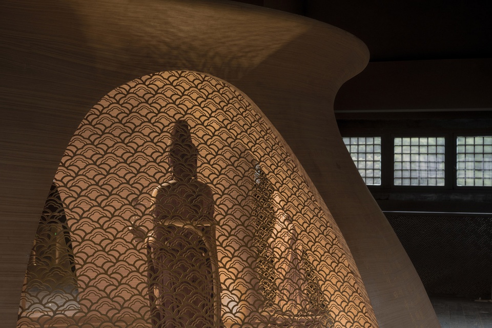 zushan ji xin monastery wood buddha statue museum by archstudio