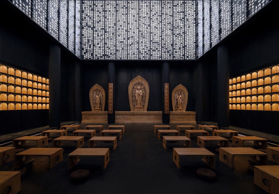 zushan ji xin monastery wood buddha statue museum by archstudio