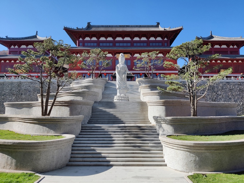 zushan ji xin monastery wood buddha statue museum by archstudio