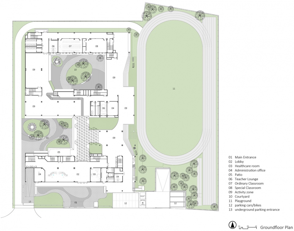 xian chanba n 23 primary school by sixth architecture design institute ccteg
