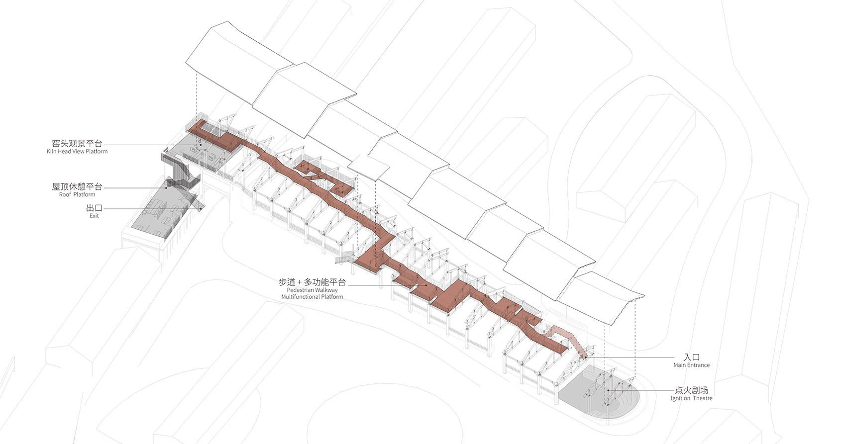 doumu dragon kiln and ich lounge in qianshan anhui by greyspace architects