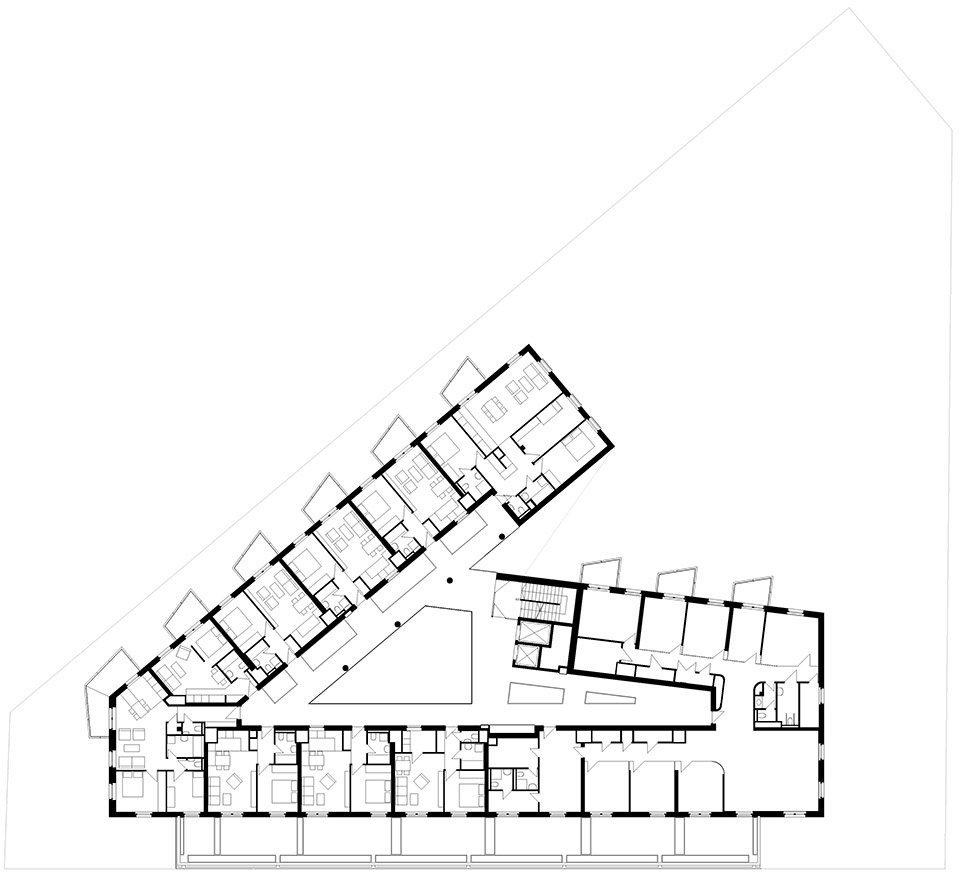 Trendo11 Terraced Residential Building in Budapest by LAB5 architects