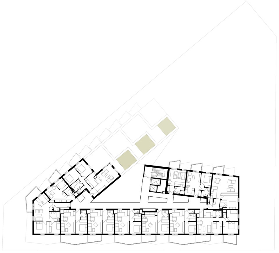 Trendo11 Terraced Residential Building in Budapest by LAB5 architects