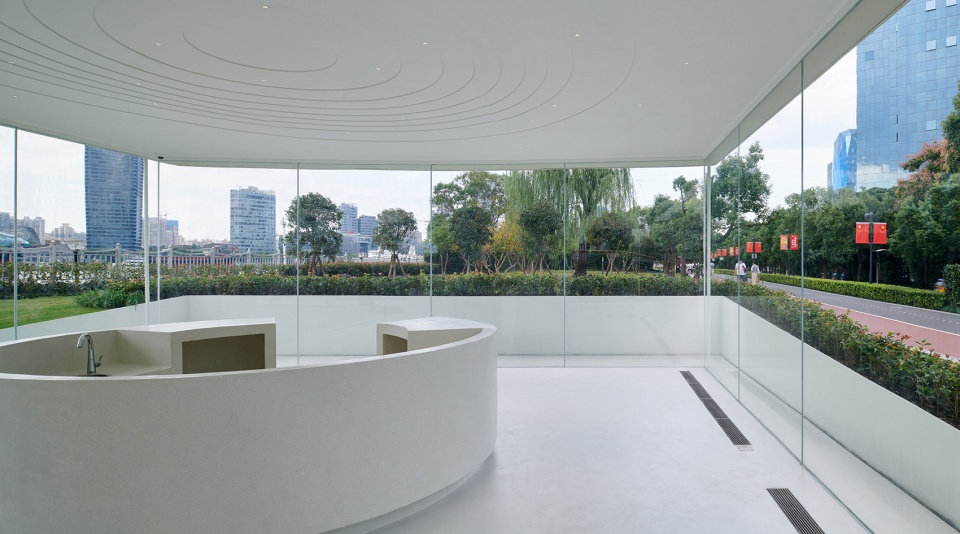waiting lounge of oriental pearl cruise dock by atelier z