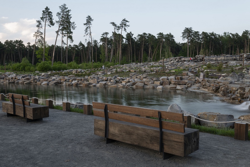 Malevich Park waterfall Basis architectural bureau