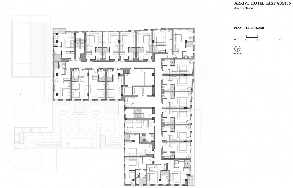 arrive austin hotel by baldridge architects