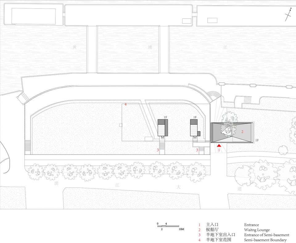 waiting lounge of oriental pearl cruise dock by atelier z