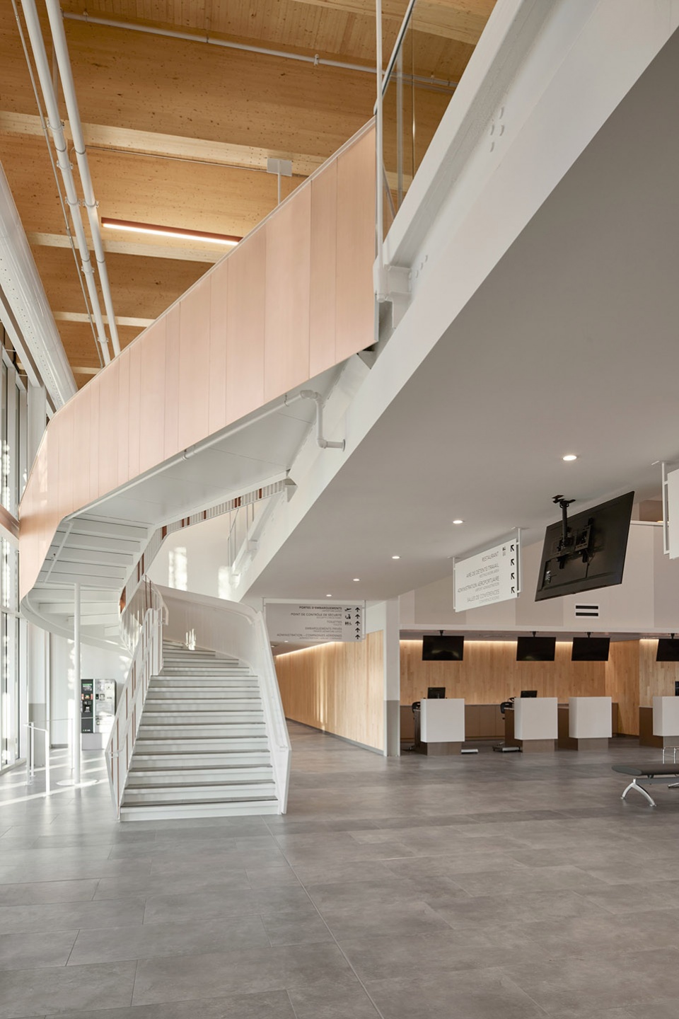 a new air terminal for the rouyn noranda airport by evoq artcad