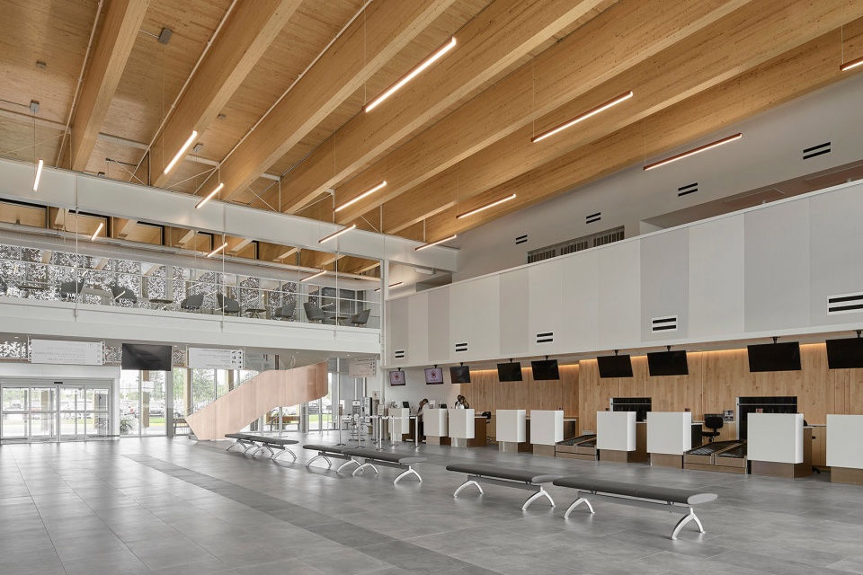 a new air terminal for the rouyn noranda airport by evoq artcad