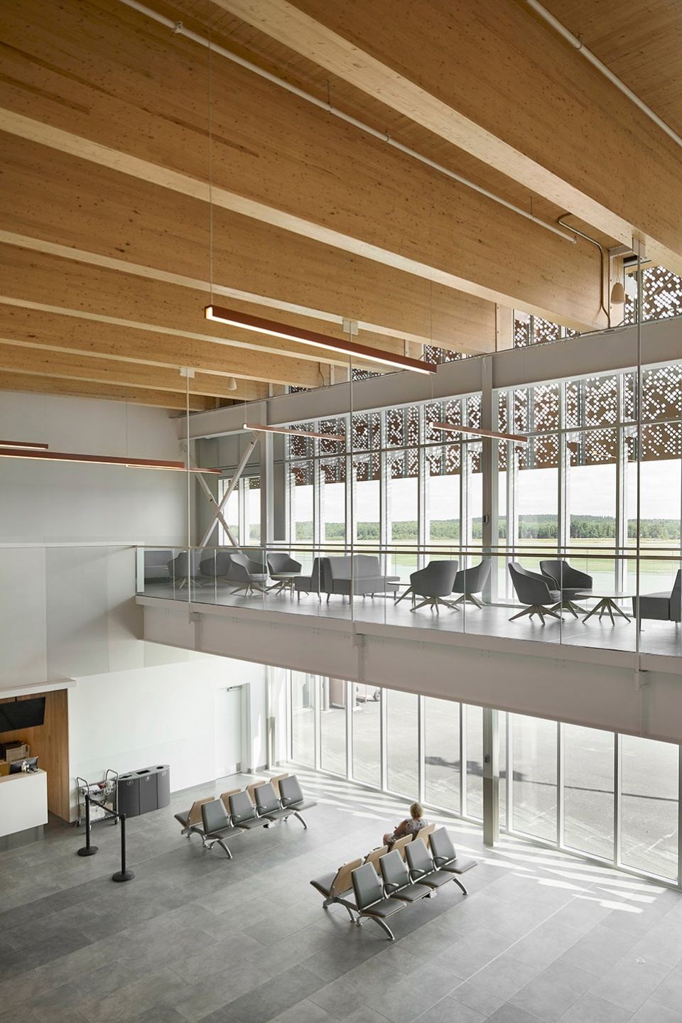 a new air terminal for the rouyn noranda airport by evoq artcad