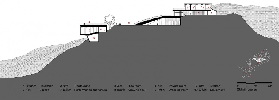 sanxia tea town exhibition center by archstudio