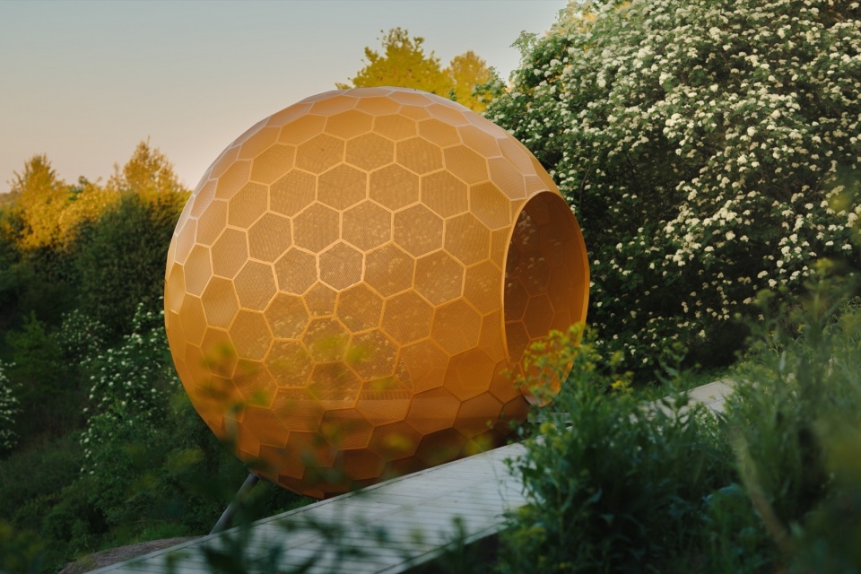 varbergstoppen playground spheres by andrenfogelstrom