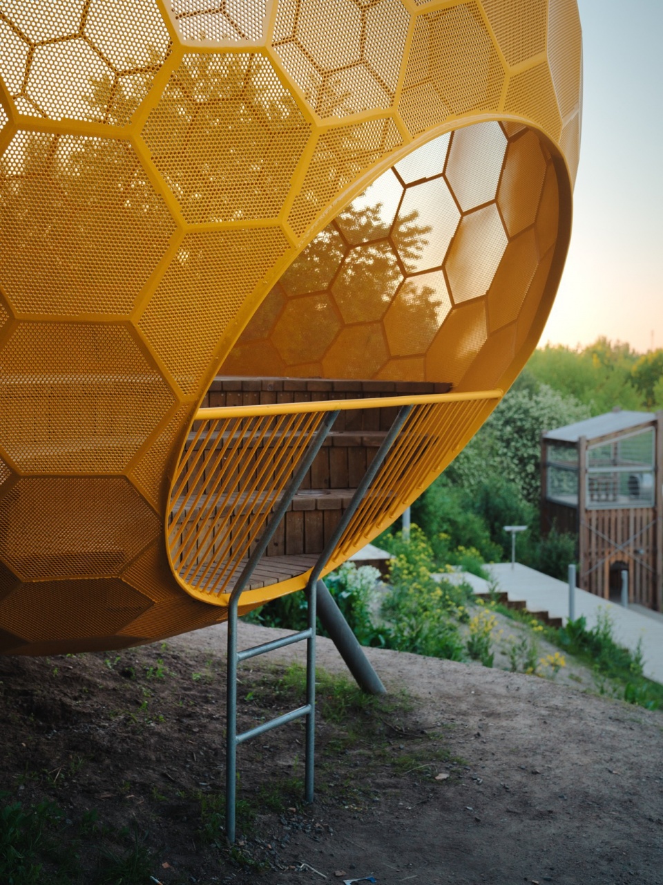 varbergstoppen playground spheres by andrenfogelstrom
