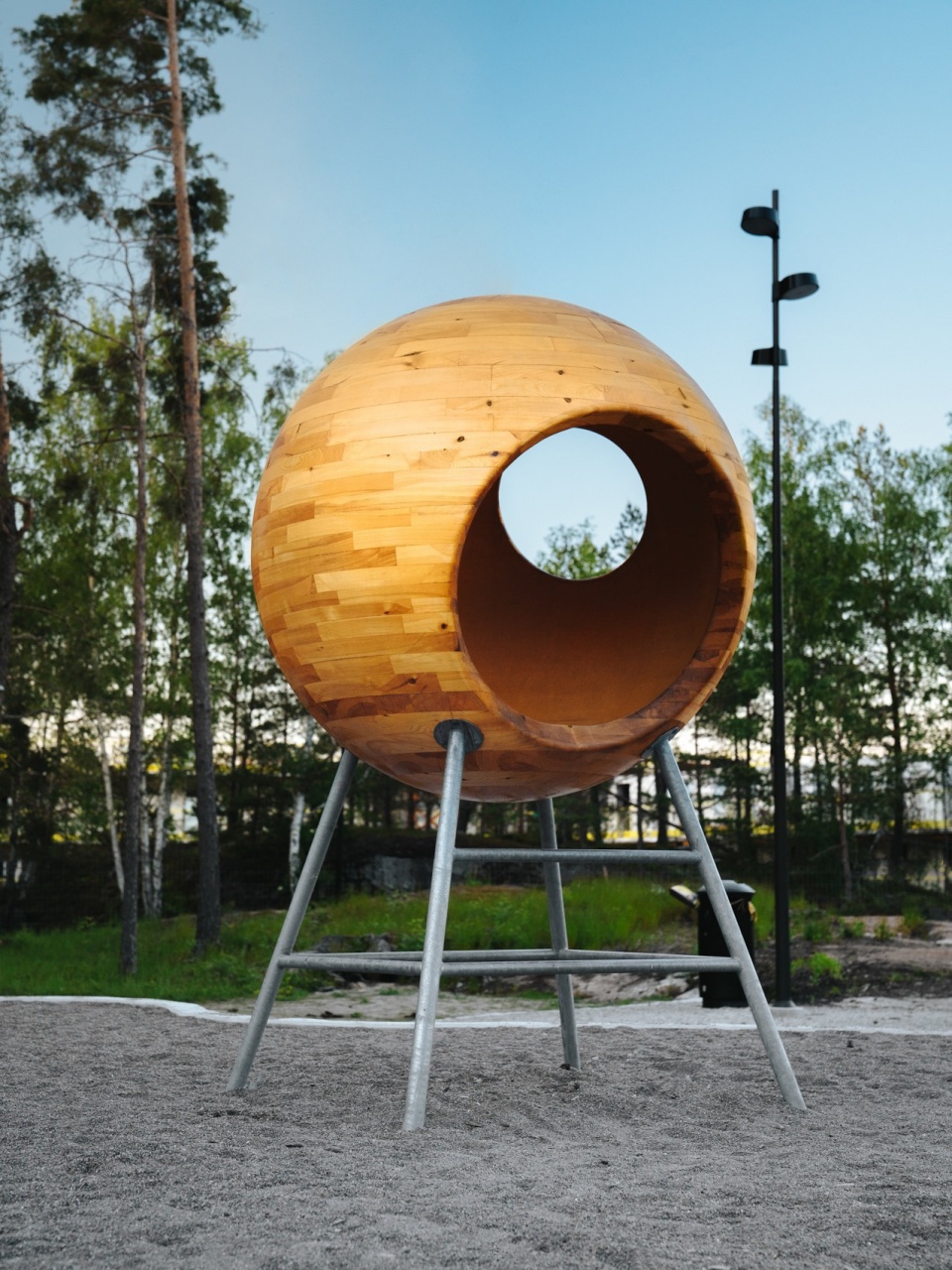varbergstoppen playground spheres by andrenfogelstrom