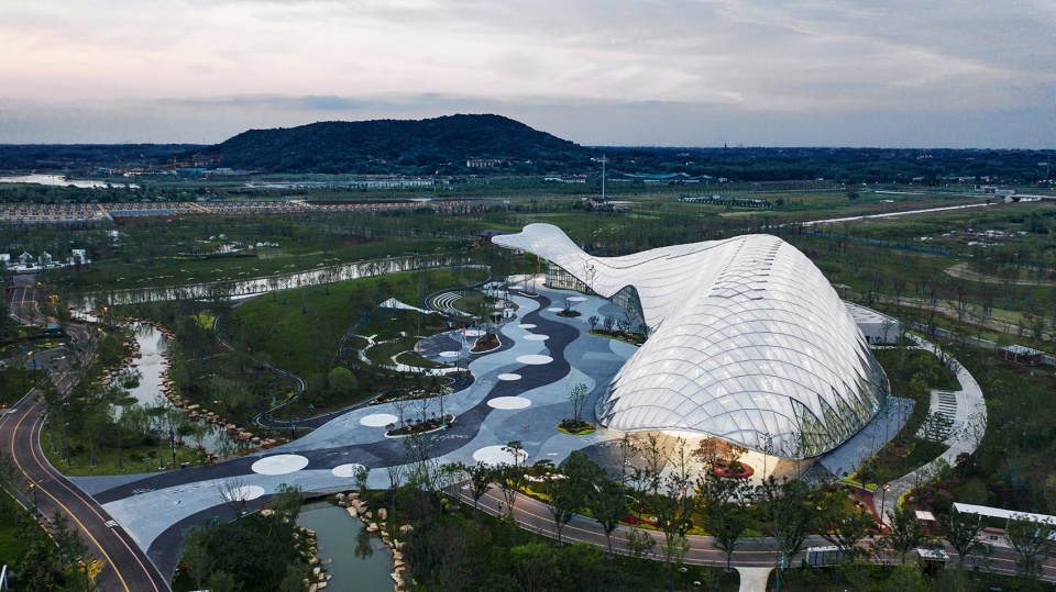 international pavilion of yangzhou world horticultural expo nanjing yangtze river urban architectual design