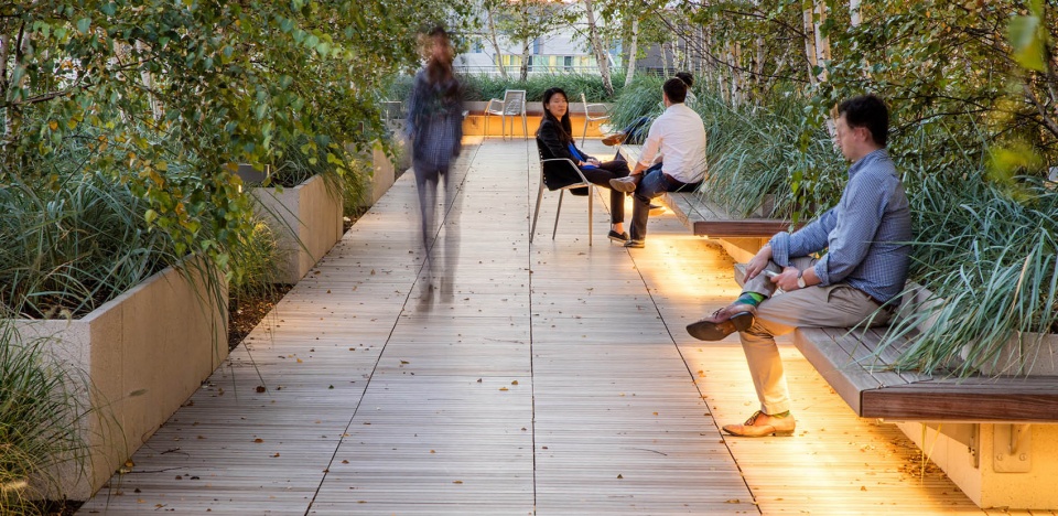 2022 asla general design award of honor from brownfield to green anchor in the assembly square district ojb