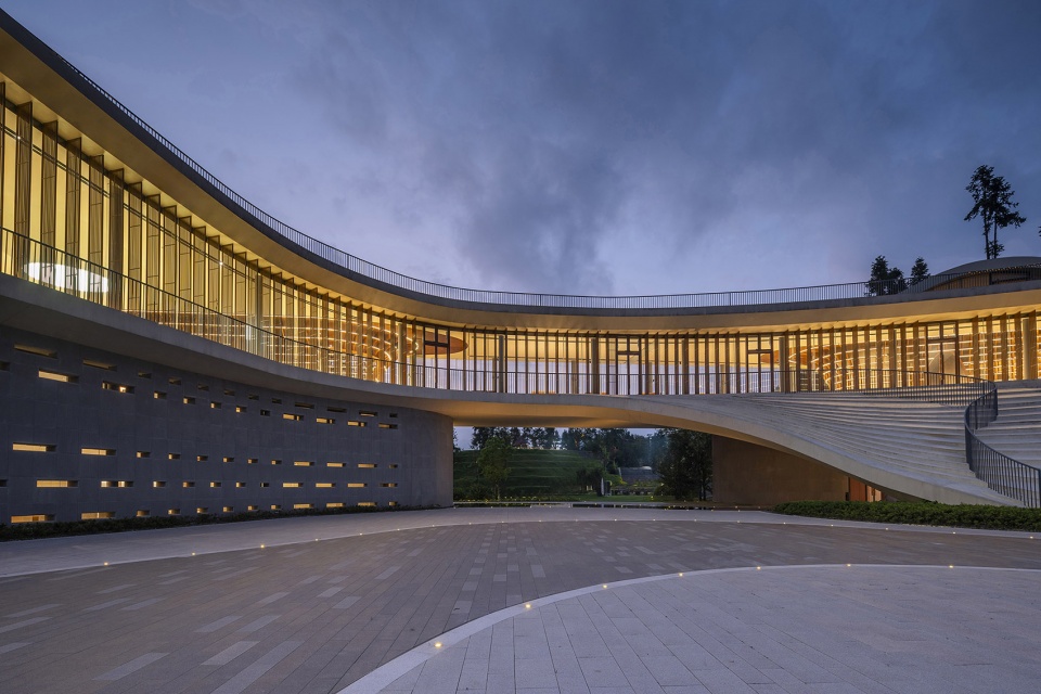 sanxia tea town exhibition center by archstudio