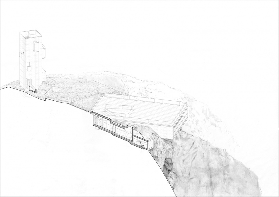 cliff cafe and tower house by trace architecture office tao