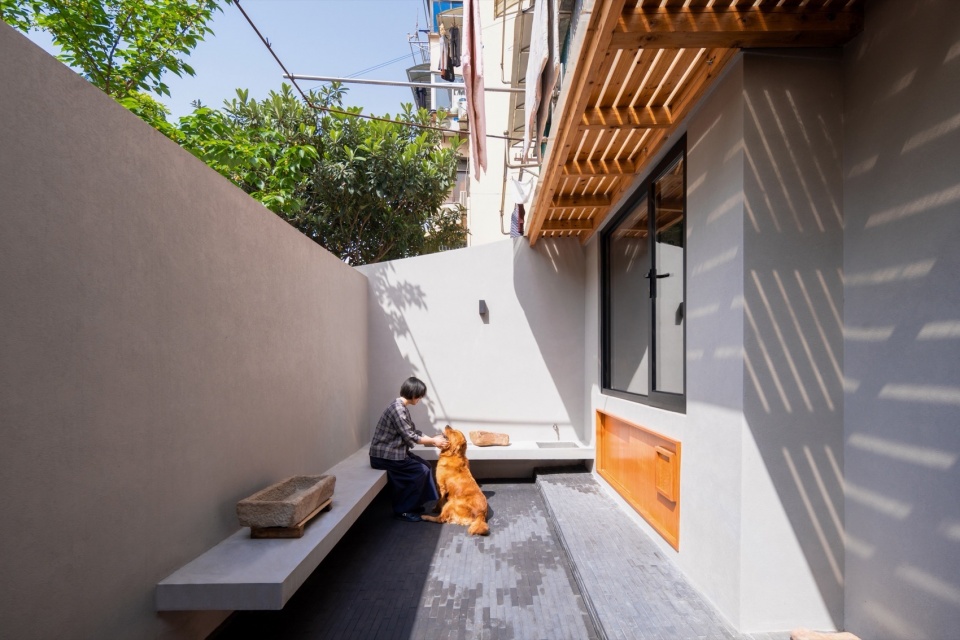 home in shimoriver 5 庭院与狗舍©DONG建筑影像