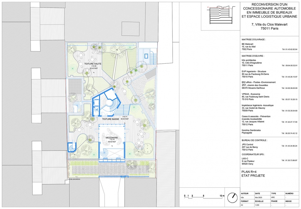h2o architectes Villa du Clos de Malevart PLAN R4 A3 200