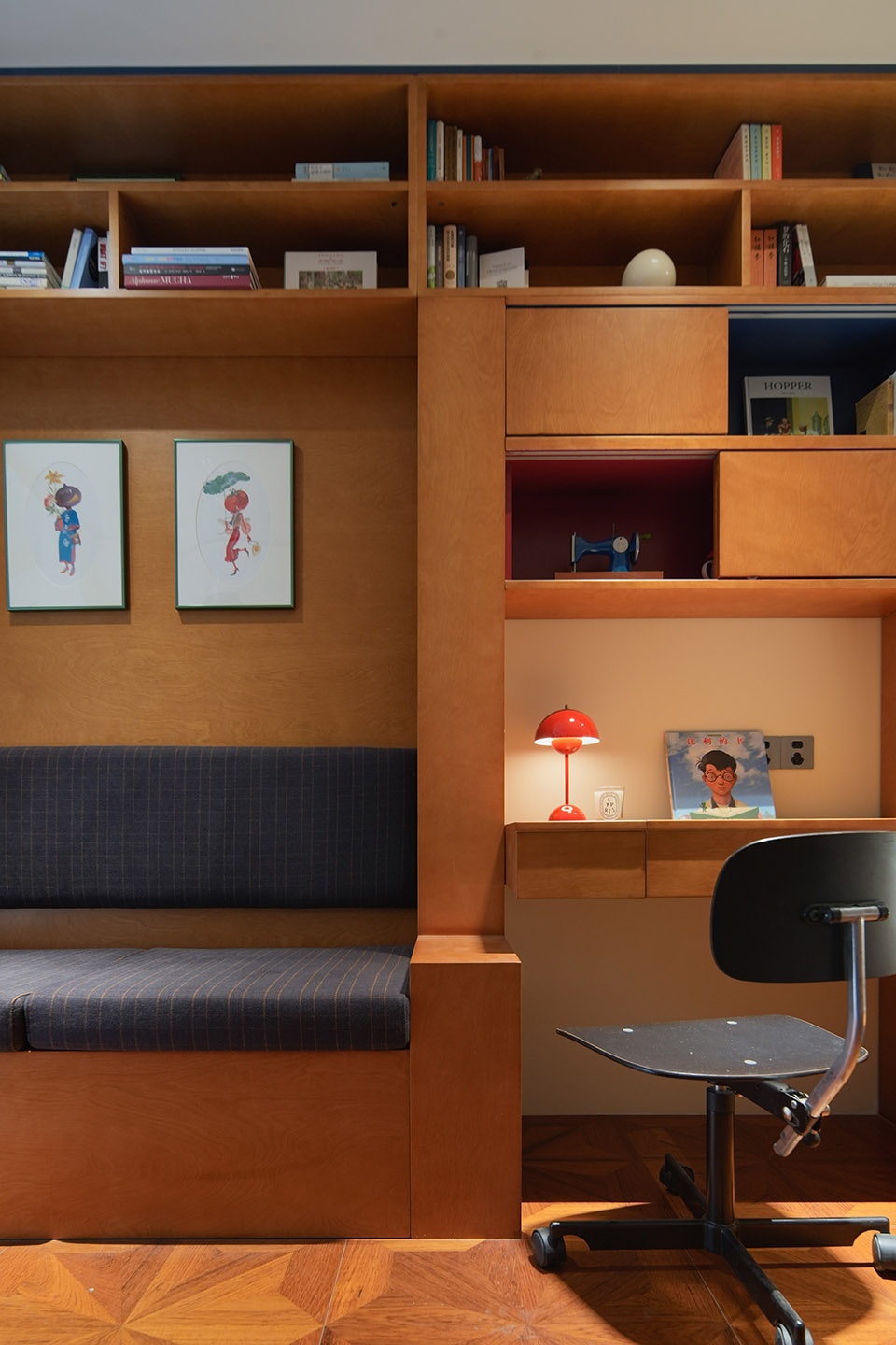 illustrators home of three primary colors by nul architects